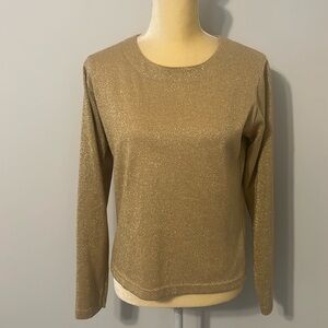 Bob Mackie Studio Vintage 80’s Gold Metallic Sweater Size Medium